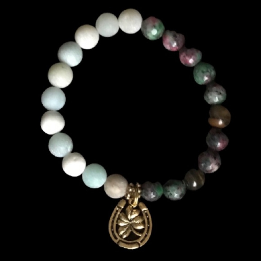 Ruby Emerald Stones Bracelet - Picture 2 of 5
